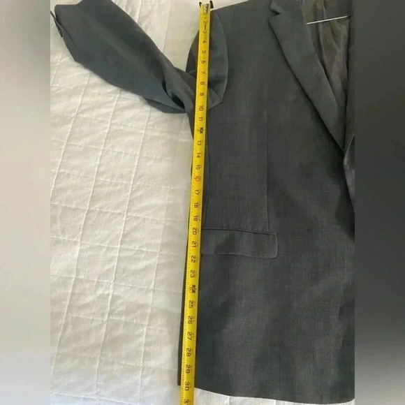 Lauren Ralph Lauren 48L Heather Gray Tweed Blazer Jacket Button Wool Blend Grey - Picture 5 of 14